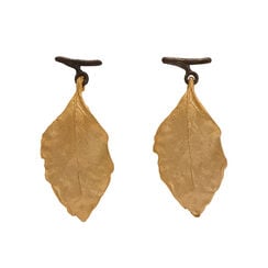 Birch leaf earrings by Michael Michaud