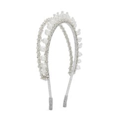 Glass beads tiara headband