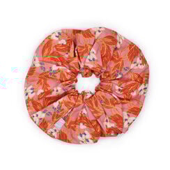 E.A. Séguy pink and orange floral scrunchie