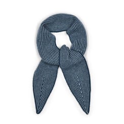 Navy cashmere sailor scarf