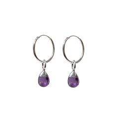 Amethyst hook earrings by Mirabelle