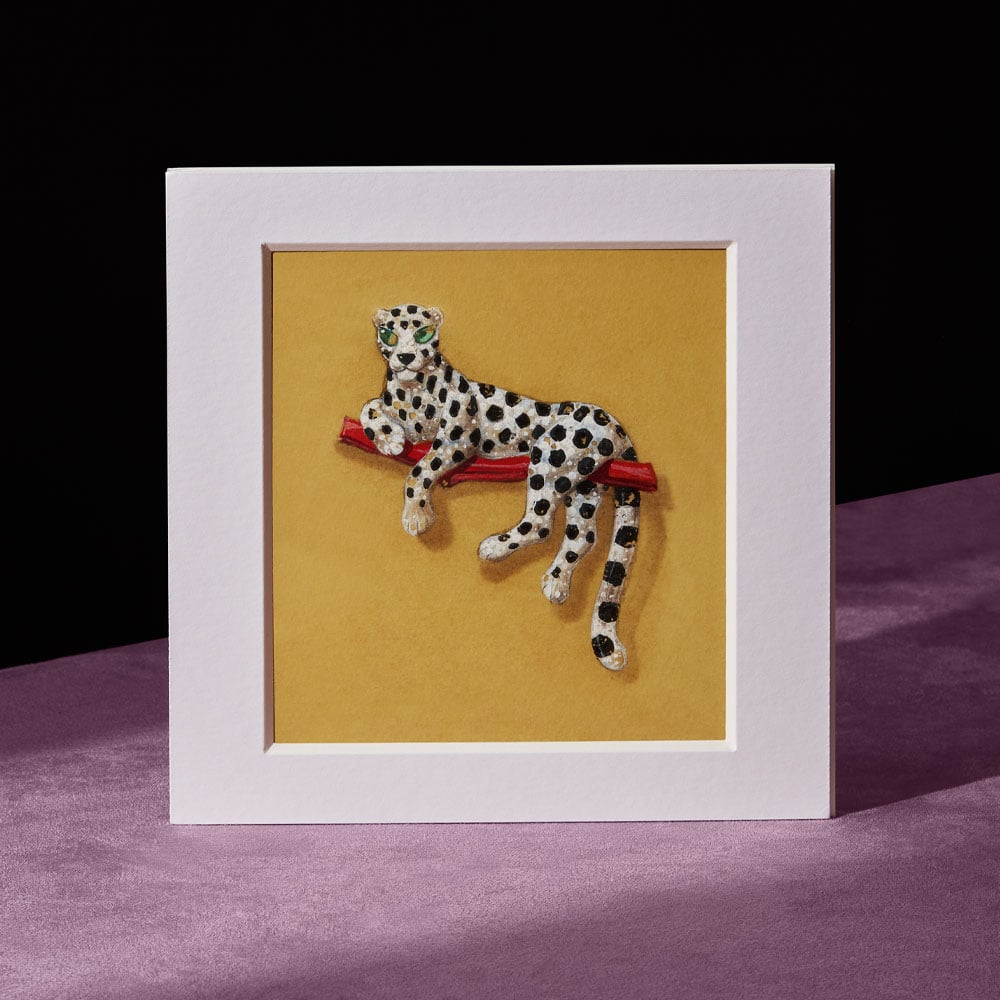 Cartier Panther brooch mounted print, exclusive to the V&A Cartier exhibition range