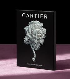 Cartier exhibition range Cartier exhibition postcard pack featuring a flower diamond brooch.