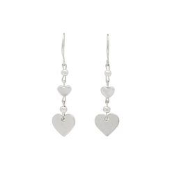Double heart hook earrings